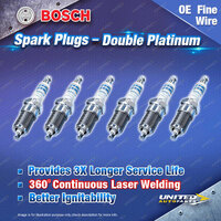 6 x Bosch Double Platinum Spark Plugs for Alfa Romeo Spider 916 6Cyl 3L