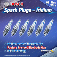 6xBosch Iridium Spark Plugs for Alfa Romeo 156 166 147 GT GTV Spider 932 936 937