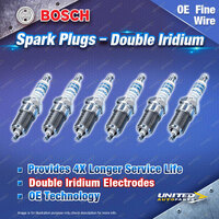 6 x Bosch Double Iridium Spark Plugs for Mercedes Benz E300 207 E350 212 211