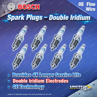 8 x Bosch Double Iridium Spark Plugs for Mercedes Benz G63 463 GLE63 166 292 217