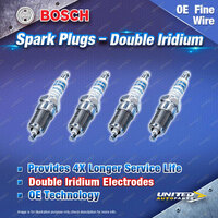 4 x Bosch Double Iridium Spark Plugs for Honda ALord Euro CL Tourer CM