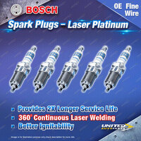 5 x Bosch Laser Platinum Spark Plugs for Volvo 850 Kombi T-5R C70I S60I S70