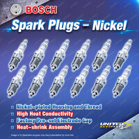 12 x Bosch Nickel Spark Plugs for BMW 750i 750iL E32 12Cyl 5L 09/1987-10/1994