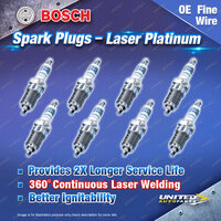 8 x Bosch Laser Platinum Spark Plugs for Ford FPV Froce8 GS GT Pursuit BA BF FG