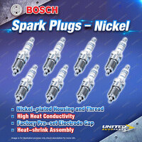 8 x Bosch Nickel Spark Plugs for Ford Fairlane Falcon Fairmont NC NF NL EB ED EF