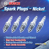 5 x Bosch Nickel Spark Plugs for Audi 200 Turbo 43 C2 5Cyl 2.2L 10/1979-09/1982