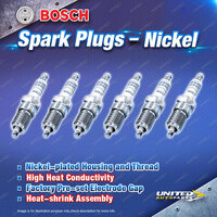 6 x Bosch Nickel Spark Plugs for BMW 3.0Si E3 320.6 E2 E30 323i E21 525 E12