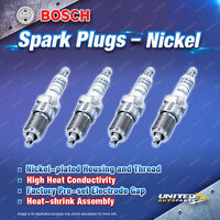 4 x Bosch Spark Plugs for Toyota Dyna Hiace Hilux YH YU YY RH RZH RN RZN YN