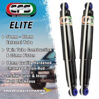 Pair Front EFS Elite 4WD Shocks 90mm Lift for FORD F250 2WD 6 CYL 2000 ON