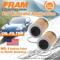 2 x Fram Oil Filters for SAAB 9-3 2.8T 184kW V6 9-3 II YS3F B284L Refer R2605P