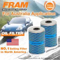 2 x Fram Oil Filter for Daihatsu SCAT F20 25 1.6L Petrol 4Cyl 77-78 Refer R2293P