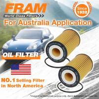 2 x Fram Oil Filters for Holden CRUZE JG JH MALIBU GA TRAX TJ 4Cyl Refer R2694P