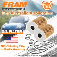 2 x Fram Oil Filters for VW SHARAN 7N TIGUAN 5N TOURAN 1T TranSporter T5 T6