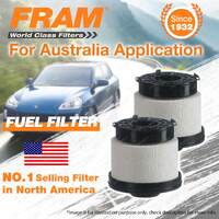 2 x Fram Fuel Filter for Mitsubishi Pajero Sport QE Triton MQ TD 2.4L Ref R2724P