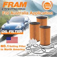 3x Fram Oil Filters for Lexus IS F IS500 USE20 LS600HL USF46R LX570 URJ201R RC F