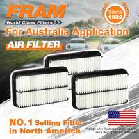 3 x Fram Air Filters for Daihatsu Mira Terios L710S J100 3Cyl 4Cyl 0.7L 1.3L