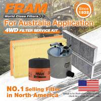 Fram 4WD Filter Service Kit for Nissan Navara RX D40 2.5L 2005-2015 Refer RSK12C