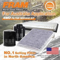 Fram 4WD Filter Service Kit for Toyota Landcruiser Prado KZJ120R Ref RSK3C