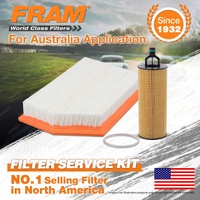 Fram Oil Air Filter Kit for Jeep Cherokee KL V6 3.2L Petrol SW 06/2014-On