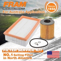 Fram Oil Air Filter Kit for BMW 525I E34 6cyl 2.5L Petrol M20B25 09/1988-10/1990