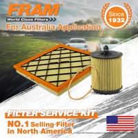 Fram Oil Air Filter Kit for Holden Astra PJ 4cyl 2L Petrol A20NFT 04/2015-On