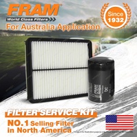 Fram Oil Air Filter Kit for Hyundai Santa Fe CM 4cyl 2.2L D4HB 11/2009-08/2012