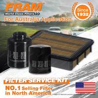 Fram Oil Air Fuel Filter Service Kit for Mazda B2500 Bravo UFY0W 2.5L 99-00