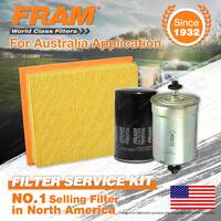 Fram Oil Air Fuel Filter Service Kit for Volkswagen Golf Mk III Mk3 Mk4 Vento 1H