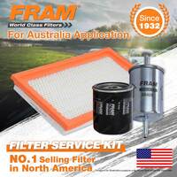 Fram Oil Air Fuel Filter Service Kit for Holden Commodore VN VG VH VP VR VS