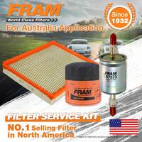 Fram Oil Air Fuel Filter Service Kit for Holden Berlina Calais VT VTII VX VZ