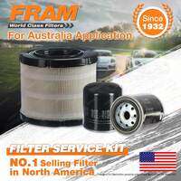 Fram Oil Air Fuel Filter Service Kit for Holden Rodeo RA 03/2003-2008