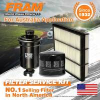 Fram Oil Air Fuel Filter Service Kit for Mitsubishi Pajero NJ NK 6G74A NL