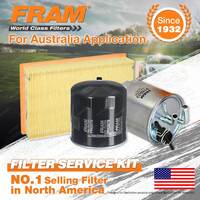 Fram Oil Air Fuel Filter Service Kit for Nissan Pathfinder R51 2006-On