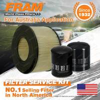 Fram Oil Air Fuel Filter Service Kit for Toyota Dyna HU50 Coaster Landcruiser