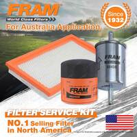 Fram Oil Air Fuel Filter Service Kit for Holden Commodore VG VP VR VS VT 304ci