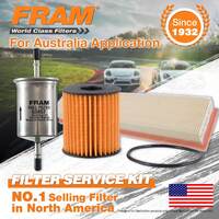 Fram Oil Air Fuel Filter Service Kit for Citroen C4 1.6i 4cyl 1.6L Petrol