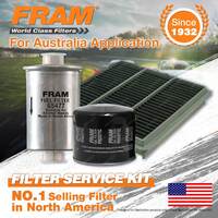 Fram Oil Air Fuel Filter Service Kit for Mitsubishi Magna TR TS KR KS