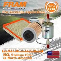 Fram Oil Air Fuel Filter Service Kit for Holden Adventra Berlina Calais VZ