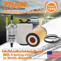 Fram Oil Air Fuel Filter Service Kit for Volkswagen Golf Mk V FSI Jetta 1K BLR