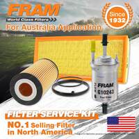 Fram Oil Air Fuel Filter Service Kit for Volkswagen Golf Mk V R Jetta Scirocco