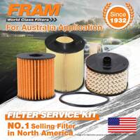 Fram Oil Air Fuel Filter Service Kit for Ford Focus LT LV 2007-2011