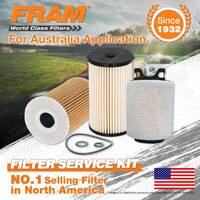 Fram Oil Air Fuel Filter Service Kit for Volkswagen Caddy Maxi Life Van 2K