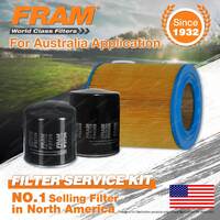 Fram Oil Air Fuel Filter Service Kit for Ford Courier PD 4cyl 2.5L Diesel