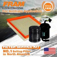 Fram Oil Air Fuel Filter Service Kit for Mazda B2600 Bravo UFY06 4cyl 2.6L