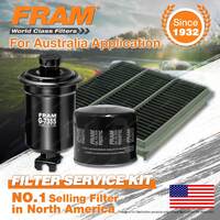 Fram Oil Air Fuel Filter Service Kit for Mitsubishi Pajero NK Starwagon Pajero