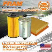 Fram Oil Air Fuel Filter Service Kit for BMW 530I E34 04/1993-03/1996