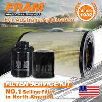 Fram Oil Air Fuel Filter Service Kit for Ford Courier PE Radial 01/1999-05/2000