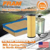 Fram Oil Air Fuel Filter Service Kit for Mercedes Benz C180 W202 11/1994-10/2000