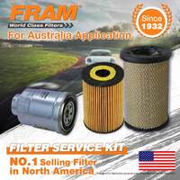 Fram Oil Air Fuel Filter Service Kit for Nissan Navara D22 III 12/2001-2005