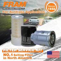 Fram Oil Air Fuel Filter Service Kit for Nissan Urvan E24 TD27 02/1987-1993